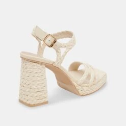 ALYSIA HEELS IVORY RAFFIA -Fashion Shoe Store ALYSIA IVORYRAFFIA 3