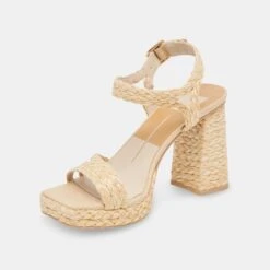 ALYSIA HEELS LT NATURAL RAFFIA -Fashion Shoe Store ALYSIA LTNATRAFFIA 8
