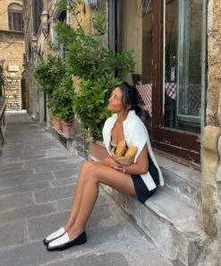 Dolce Vita BENY FLATS WHITE BLACK CRINKLE PATENT -Fashion Shoe Store BRITTRAMJIT BENY WHITE BLACK 4