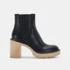 CASTER H2O BOOTIES BLACK LEATHER -Fashion Shoe Store DOLCEVITA BOOTIES CASTER H20 BLACKLEATHERH20 02