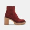 CASTER H2O BOOTIES MAROON SUEDE -Fashion Shoe Store DOLCEVITA BOOTIES CASTER H20 MAROONSUEDEH20 02