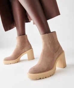 CASTER H2O BOOTIES MUSHROOM SUEDE -Fashion Shoe Store DOLCEVITA BOOTIES CASTER H2OMUSHROOM SUEDE H2O ONFOOT 01