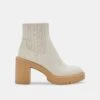 CASTER BOOTIES SANDSTONE CANVAS -Fashion Shoe Store DOLCEVITA BOOTIES CASTER SANDSTONECANVAS 02