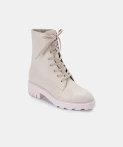 LOTTIE BOOTS IVORY LEATHER -Fashion Shoe Store DOLCEVITA BOOTIES LOTTIE IVORY ECO