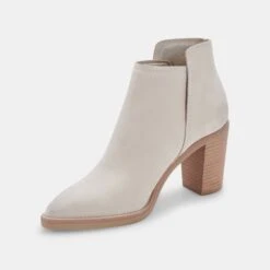 SPADE BOOTIES IVORY NUBUCK -Fashion Shoe Store DOLCEVITA BOOTIES SPADE IVORYNUBUCK 08