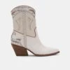 LORAL BOOTIES IVORY LEATHER 2 LORAL BOOTIES IVORY LEATHER -Fashion Shoe Store DOLCEVITA BOOTIE LORAL IVORY CROCO PRINT LEATHER SIDE