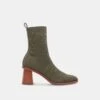 Dolce Vita ALAYA BOOTIES OLIVE KNIT -Fashion Shoe Store DOLCEVITA BOOTS ALAYA OLIVEKNIT 02