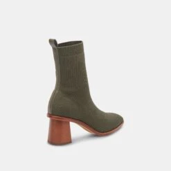 Dolce Vita ALAYA BOOTIES OLIVE KNIT -Fashion Shoe Store DOLCEVITA BOOTS ALAYA OLIVEKNIT 03