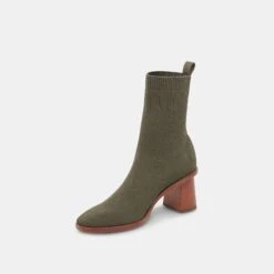 Dolce Vita ALAYA BOOTIES OLIVE KNIT -Fashion Shoe Store DOLCEVITA BOOTS ALAYA OLIVEKNIT 08