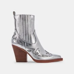 BEAUX BOOTS SILVER LEATHER