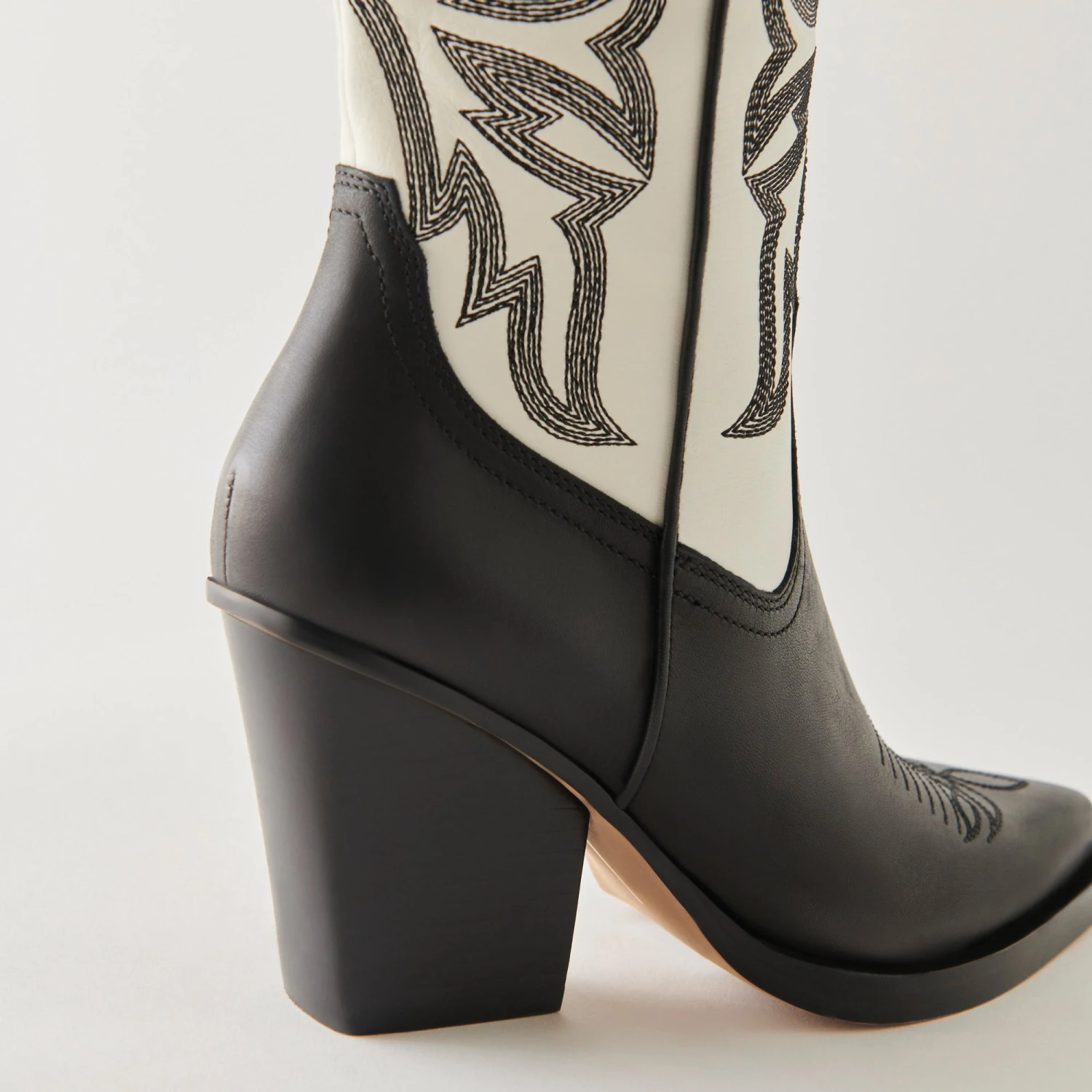 Dolce Vita BLANCH BOOTS BLACK WHITE LEATHER 6 Dolce Vita BLANCH BOOTS BLACK WHITE LEATHER - Image 4