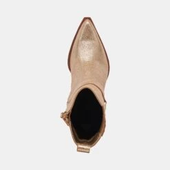 Dolce Vita BOUNTY BOOTS ROSE GOLD DISTRESSED LEATHER -Fashion Shoe Store DOLCEVITA BOOTS BOUNTY ROSEGOLDDISTRESSEDLEATHER 06