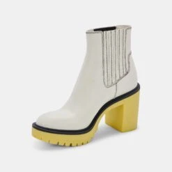 CASTER H2O BOOTIES WHITE GREEN LEATHER 14 CASTER H2O BOOTIES WHITE GREEN LEATHER -Fashion Shoe Store DOLCEVITA BOOTS CASTERH2O WHITEGREENLEATHER 08
