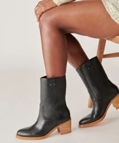 COLETE BOOTS BLACK LEATHER -Fashion Shoe Store DOLCEVITA BOOTS COLETE BLACKLEATHER ONFOOT 3