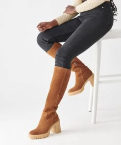 CORRY H2O WIDE BOOTS DK BROWN SUEDE -Fashion Shoe Store DOLCEVITA BOOTS CORRYH2O DKBROWNSUEDEH2O ONFOOT