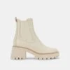 HAWK H20 WIDE BOOTIES IVORY LEATHER