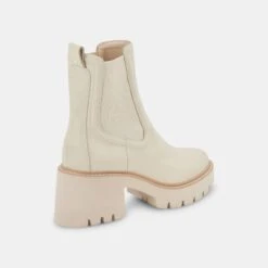 HAWK H20 WIDE BOOTIES IVORY LEATHER -Fashion Shoe Store DOLCEVITA BOOTS HAWKH2O IVORYLEATHERH2O 03