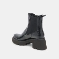 Dolce Vita HAWK H2O BOOTIES MIDNIGHT CRINKLE PATENT -Fashion Shoe Store DOLCEVITA BOOTS HAWKH2O MIDNIGHTCRINKLEPATENTH2O 09