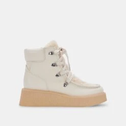 Fashion Shoe Store 31 JASMIN BOOTS IVORY LEATHER