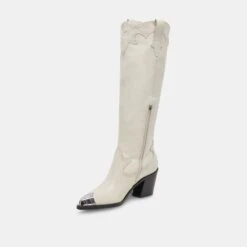 Dolce Vita KAMRYN BOOTS OFF WHITE LEATHER -Fashion Shoe Store DOLCEVITA BOOTS KAMRYN OFFWHITELEATHER 08