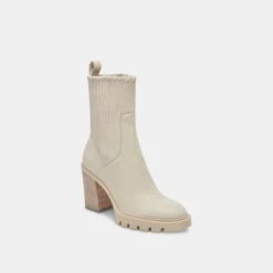 Dolce Vita MARNI H2O BOOTS IVORY LEATHER -Fashion Shoe Store DOLCEVITA BOOTS MARNIH2O IVORYLEATHERH2O 01