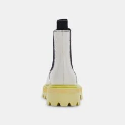 MOANA H2O BOOTS WHITE GREEN LEATHER -Fashion Shoe Store DOLCEVITA BOOTS MOANAH2O WHITEGREENLEATHERH2O 05