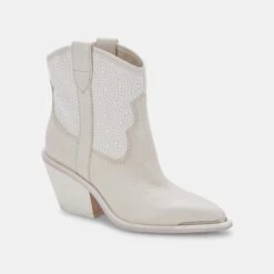 NASHE BOOTIES OFF WHITE PEARLS -Fashion Shoe Store DOLCEVITA BOOTS NASHE OFFWHITEPEARLS 01