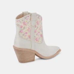 NASHE BOOTIES PINK FLORAL NUBUCK -Fashion Shoe Store DOLCEVITA BOOTS NASHE PINKFLORALNUBUCK 03