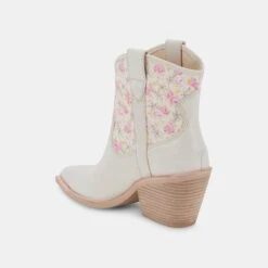 NASHE BOOTIES PINK FLORAL NUBUCK -Fashion Shoe Store DOLCEVITA BOOTS NASHE PINKFLORALNUBUCK 09
