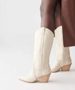 NAVENE BOOTS IVORY NUBUCK 24 NAVENE BOOTS IVORY NUBUCK -Fashion Shoe Store DOLCEVITA BOOTS NAVENE IVORY NUBUCK ONFOOT 01