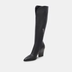 Dolce Vita ROCKY BOOTS BLACK LEATHER -Fashion Shoe Store DOLCEVITA BOOTS ROCKY BLACKLEATHER 08