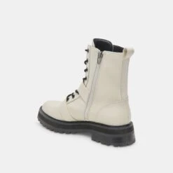 Dolce Vita RONSON BOOTS OFF WHITE LEATHER -Fashion Shoe Store DOLCEVITA BOOTS RONSON OFFWHITELEATHER 09