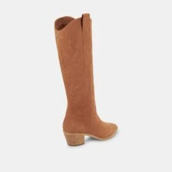 SOLEI BOOTS WHISKEY NUBUCK -Fashion Shoe Store DOLCEVITA BOOTS SOLEI WHISKEY EMBOSSEDNUBUCK 03