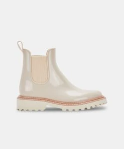 Fashion Shoe Store 23 STORMY RAINBOOTS IVORY PATENT STELLA