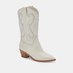 SULA BOOTS OFF WHITE LEATHER -Fashion Shoe Store DOLCEVITA BOOTS SULA OFFWHITELEATHER 01