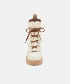CELIDA BOOTS OFF WHITE NYLON -Fashion Shoe Store DOLCEVITA BOOT CELIDA OFFWHITENYLON 04