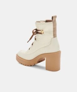 CELIDA BOOTS OFF WHITE NYLON -Fashion Shoe Store DOLCEVITA BOOT CELIDA OFFWHITENYLON 09