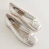 Dolce Vita ANISA BALLET FLATS SILVER DISTRESSED LEATHER -Fashion Shoe Store DOLCEVITA FLATS ANISA SILVERDESTRESSEDLEATHER 1