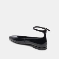 Dolce Vita ASHYA BALLET FLATS MIDNIGHT CRINKLE PATENT -Fashion Shoe Store DOLCEVITA FLATS ASHYA MIDNIGHTCRINKLEPATENT 09