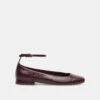 Dolce Vita ASHYA BALLET FLATS WINE CRINKLE PATENT -Fashion Shoe Store DOLCEVITA FLATS ASHYA WINECRINKLEPATENT 02