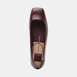 Dolce Vita ASHYA BALLET FLATS WINE CRINKLE PATENT -Fashion Shoe Store DOLCEVITA FLATS ASHYA WINECRINKLEPATENT 06
