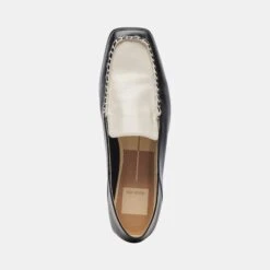 Dolce Vita BENY FLATS WHITE BLACK CRINKLE PATENT -Fashion Shoe Store DOLCEVITA FLATS BENY WHITEBLACKCRINKLEPATENT 06