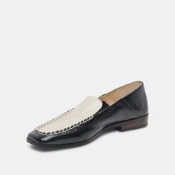Dolce Vita BENY FLATS WHITE BLACK CRINKLE PATENT -Fashion Shoe Store DOLCEVITA FLATS BENY WHITEBLACKCRINKLEPATENT 08
