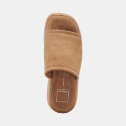 Dolce Vita CANAL SANDALS TAUPE SUEDE -Fashion Shoe Store DOLCEVITA FLATS CANAL TAUPESUEDE 06