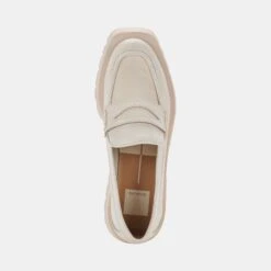 ELIAS FLATS IVORY EMBOSSED LEATHER -Fashion Shoe Store DOLCEVITA FLATS ELIAS IVORYEMBOSSEDLEATHER 06 1