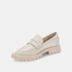 ELIAS FLATS IVORY EMBOSSED LEATHER -Fashion Shoe Store DOLCEVITA FLATS ELIAS IVORYEMBOSSEDLEATHER 08 1
