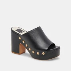 Dolce Vita EMOL HEELS BLACK LEATHER -Fashion Shoe Store DOLCEVITA FLATS EMOL BLACKLEATHER 01