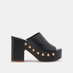 Dolce Vita EMOL HEELS BLACK LEATHER -Fashion Shoe Store DOLCEVITA FLATS EMOL BLACKLEATHER 02