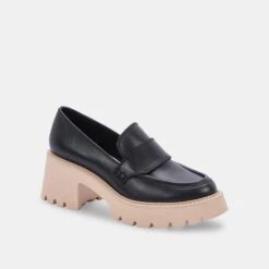 HALONA LOAFERS BLACK LEATHER -Fashion Shoe Store DOLCEVITA FLATS HALONA BLACKLEATHER 01