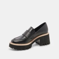 HALONA LOAFERS ONYX LEATHER -Fashion Shoe Store DOLCEVITA FLATS HALONA ONYXSUEDE 08